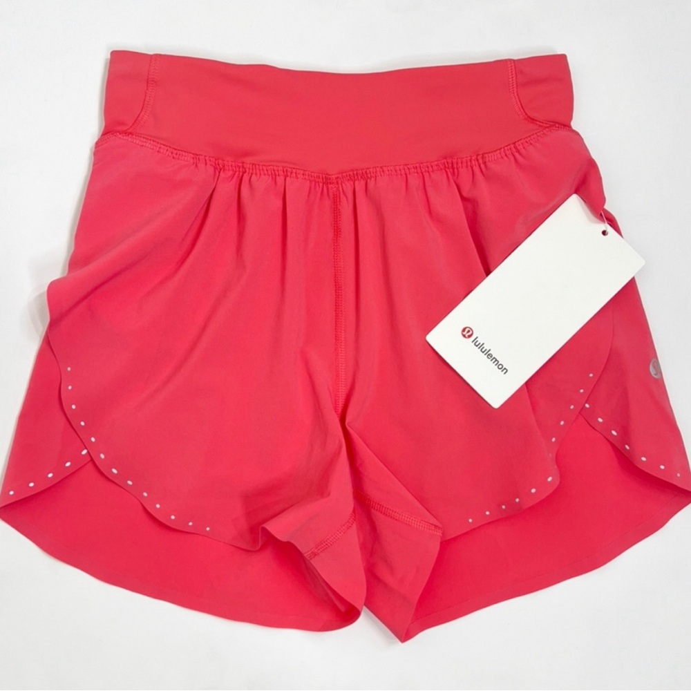 Lululemon fast and free shorts glaze pink